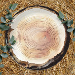 Camping Adventure Kids Birthday Party Wood Paper Plate<br><div class="desc">Fun neutral themed camping birthday kids party. 
Great for any season. Let's build something fun for your little one on their birthday! Custom,  personalised,  
watercolor tent,  trees,  woodland,  compass,  adventure begins,  happy camper</div>