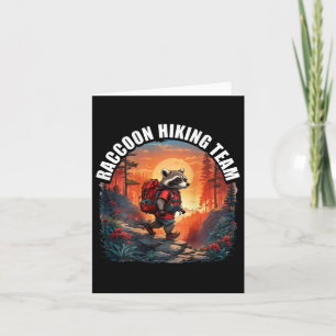 Camping Adventure Nature Racoon Hiking Mountains Card
