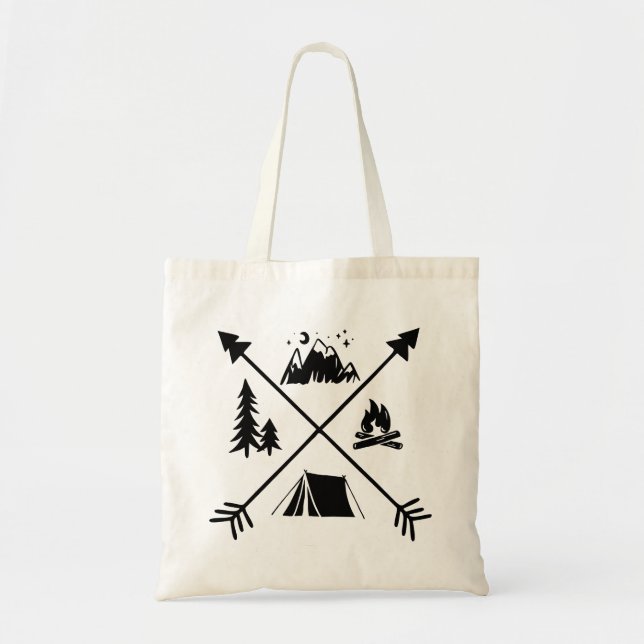 Camping Adventure Tote Bag (Front)