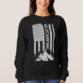 Camping American Flag Patriotic 5th Wheel Camper Sweatshirt