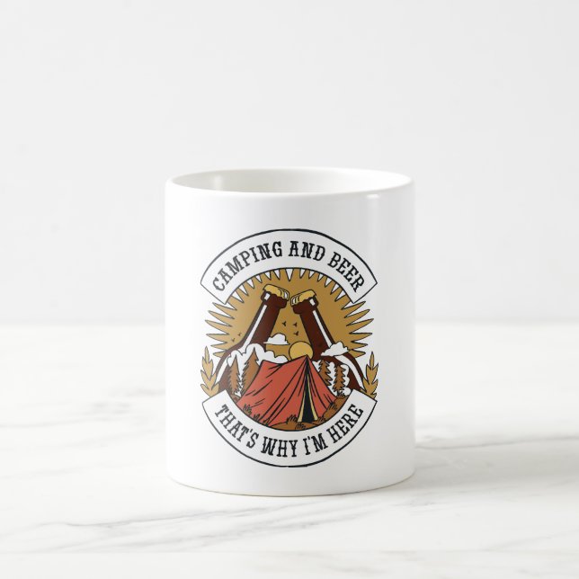 Camping and Beer Coffee Mug (Center)