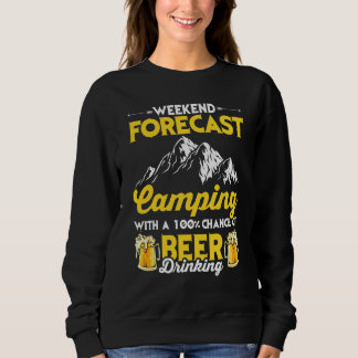 Camping And Beer Graphic Women And Men Camper Sweatshirt