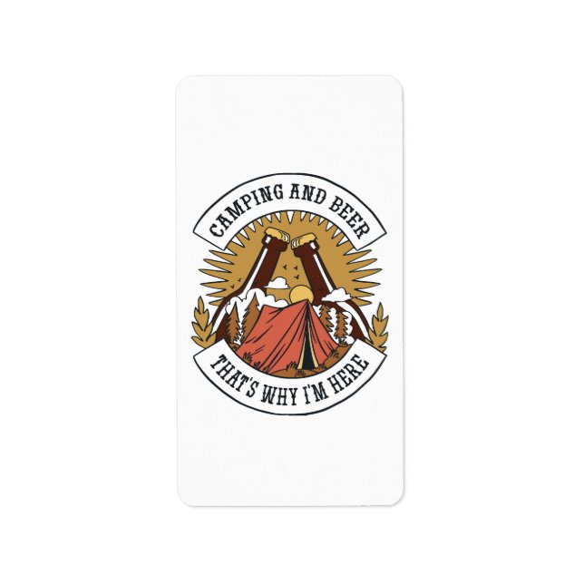 Camping and Beer Label (Front)