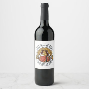 Camping and Beer Wine Label