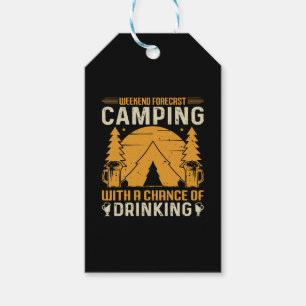 Camping and drinking gift tags