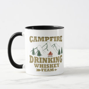 camping and drinking mug