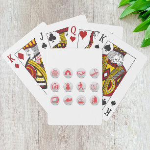 Camping And Skiing Playing Cards