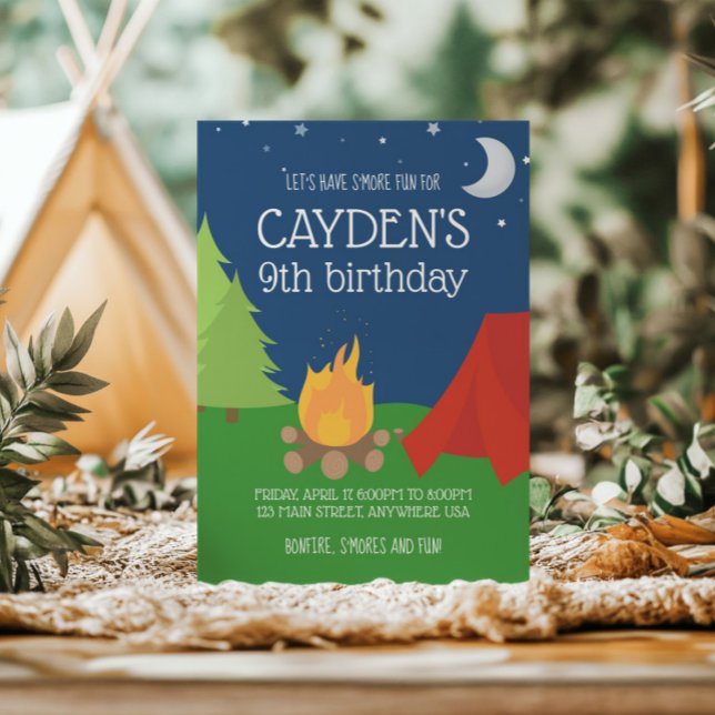 Camping and S'mores Birthday Invite (Creator Uploaded)