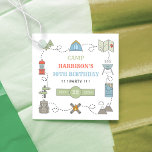 Camping Any Age Birthday Party Favour Tags<br><div class="desc">Celebrate in style with these trendy any age birthday party favour tags. The design is easy to personalise with your own wording and your family and friends will be thrilled when they see these fabulous party tags. Matching party items can be found in the collection.</div>