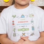 Camping Any Age Birthday Party T-Shirt<br><div class="desc">Celebrate in style with this fun and very trendy any age birthday party t-shirt. The age on the t-shirt is easy to personalise and your party guests will be thrilled when they see the birthday boy or girl wearing this fabulous party t-shirt. Matching party items can be found in the...</div>