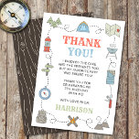 Camping Any Age Birthday Party Thank You Card<br><div class="desc">Say thank you in style with these trendy any age birthday thank you cards. The template wording is easy to personalise and your family and friends will be thrilled when they receive these fabulous thank yous. Matching party items can be found in the collection.</div>