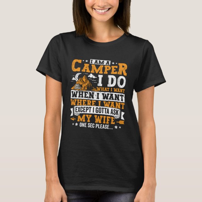 Camping Apparel Camper Outdoor Travel for Men  1 T-Shirt (Front)