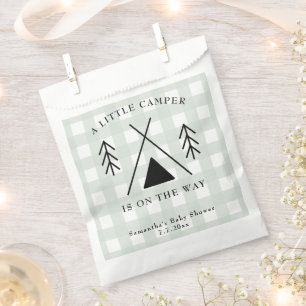 Camping baby shower favour bags