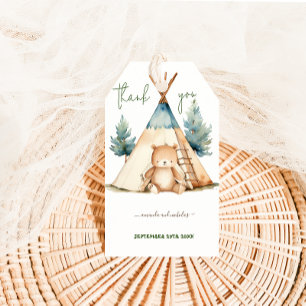 Camping Baby Shower Thank You Gift Tags