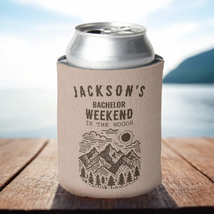 Camping Bachelor Party Can Cooler
