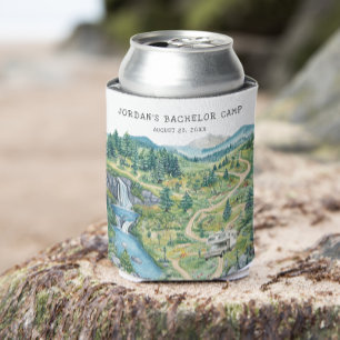 Camping Bachelor Weekend Personalised Can Cooler