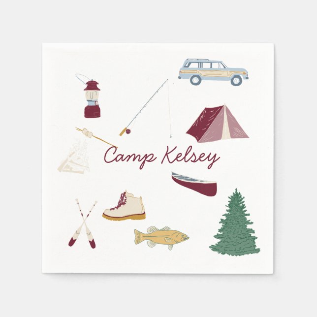 Camping Bachelorette   Napkin (Front)