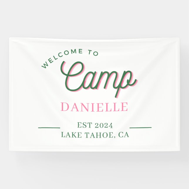 Camping Bachelorette Party Parent Custom Banner (Horizontal)