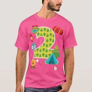 Camping Backyard Sleepover 2 Year Old 2Nd Birthday T-Shirt