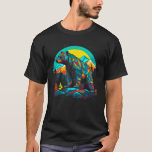 Camping Bear Face Spirit Animal T-Shirt