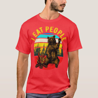 Camping Bear Hiking Funny Camper Gift T-Shirt