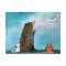 Camping Bear Whimsical Storybook Art