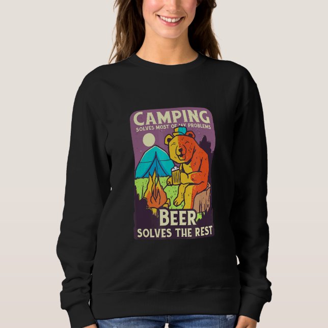 Camping Beer Bear Sweatshirt (Front)
