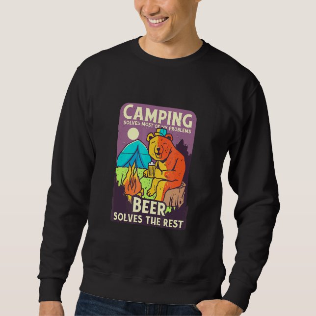 Camping Beer Bear Sweatshirt (Front)