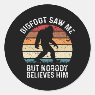Camping Bigfoot Hiking Yeti Funny Outdoor Gift Classic Round Sticker