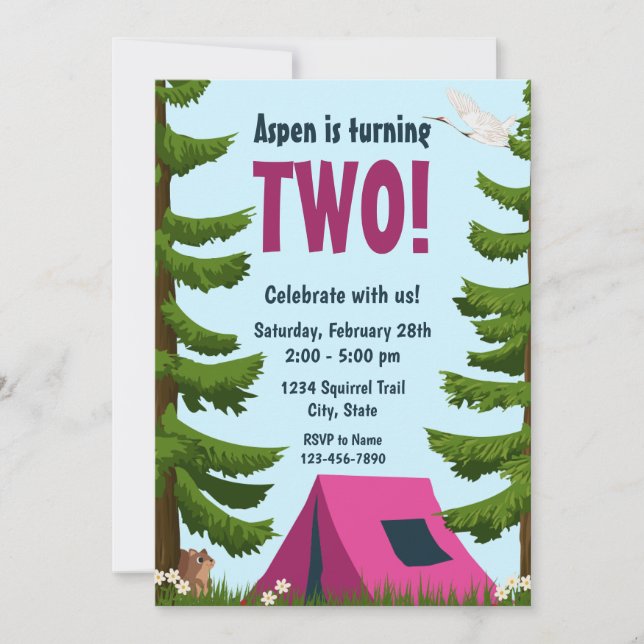 Camping Birthday Invitation (Front)