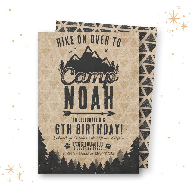 Camping Birthday Invitation  (Creator Uploaded)