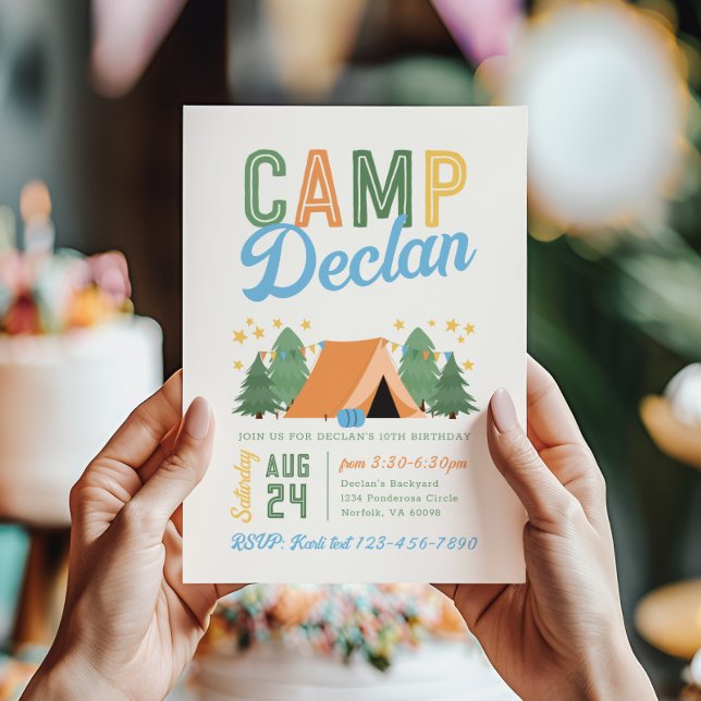 Camping Birthday Invitation (Creator Uploaded)