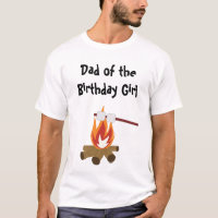 Camping Birthday Party Dad T-Shirt