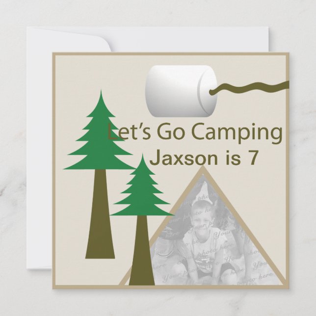 Camping Birthday Party Invitation (Front)