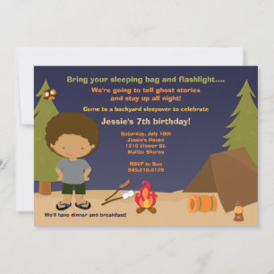 Camping Birthday Party Invitation