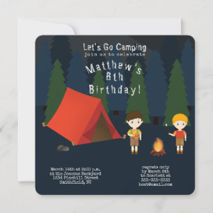 Camping Birthday Party Invitation