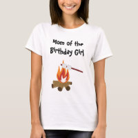 Camping Birthday Party Mum T-Shirt