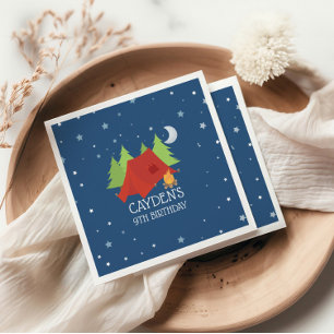 Camping Birthday party napkins