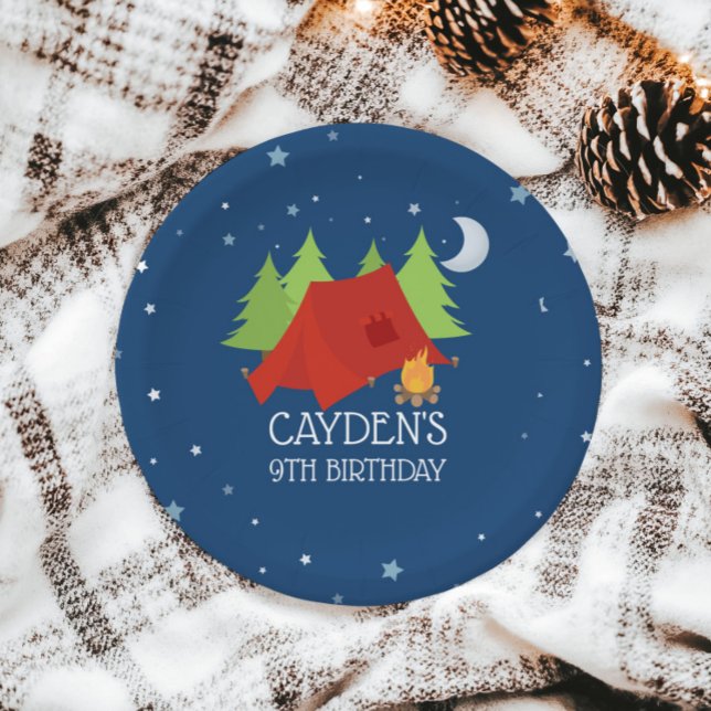 Camping Birthday party plates (Creator Uploaded)