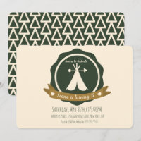 Camping Birthday Party Teepee Badge