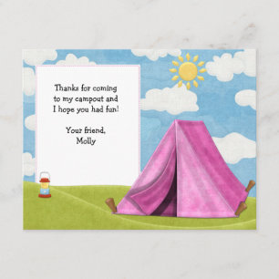 Camping Birthday Thank You Card