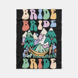 Camping Bridal Party Camp Bachelorette Camp Bride Fleece Blanket
