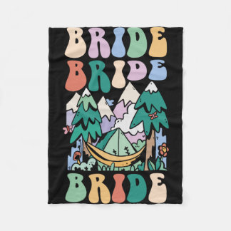 Camping Bridal Party Camp Bachelorette Camp Bride Fleece Blanket