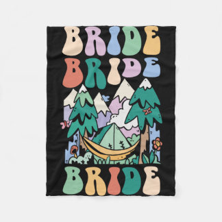 Camping Bridal Party Camp Bachelorette Camp Bride Fleece Blanket