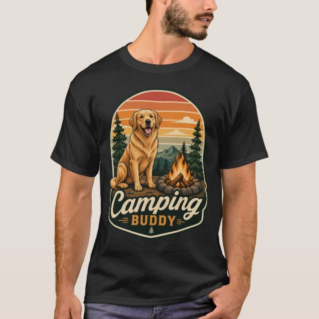 Camping Buddy Dog T-Shirt (Front)