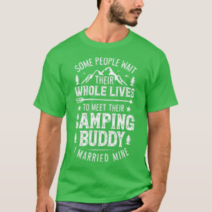 Camping Buddy Married Mine T Men Husband Wife Cam T-Shirt