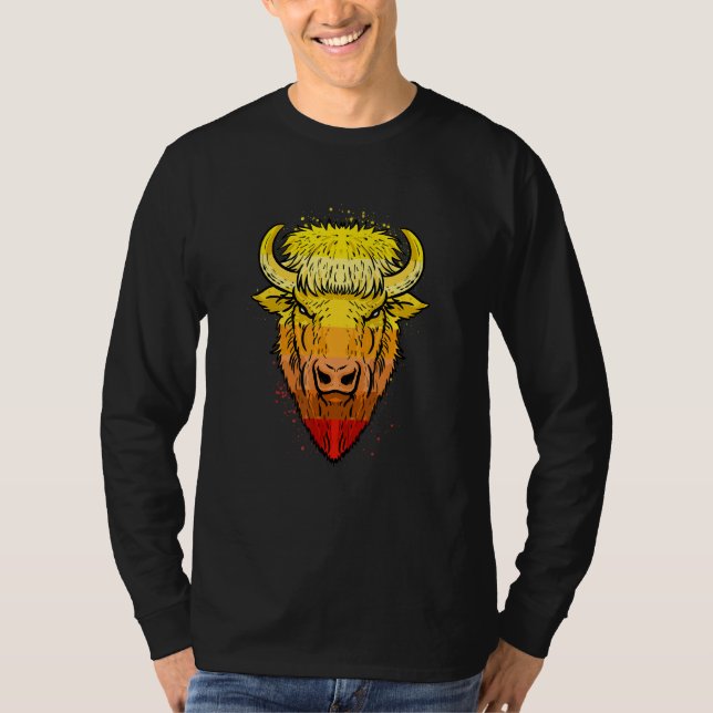 Camping Buffalo Bison T-Shirt (Front)