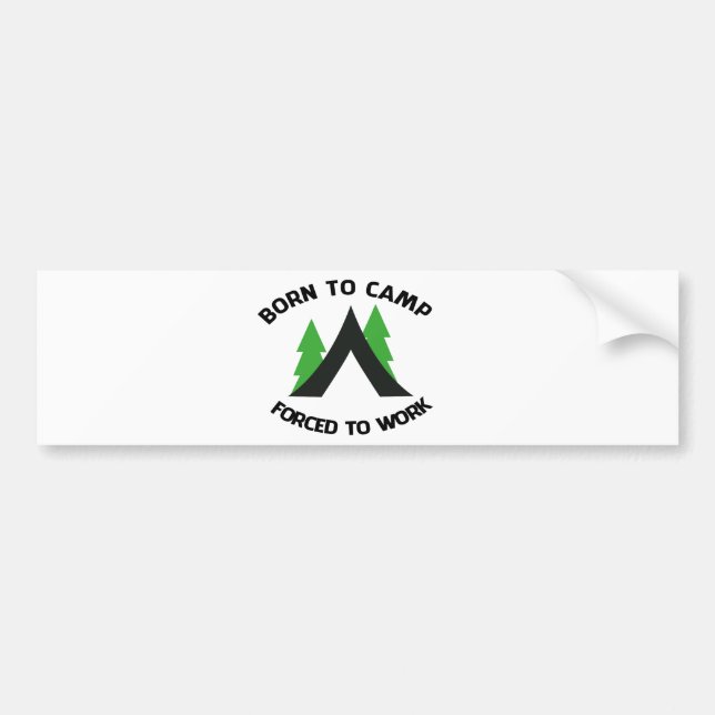 camping bumper sticker (Front)