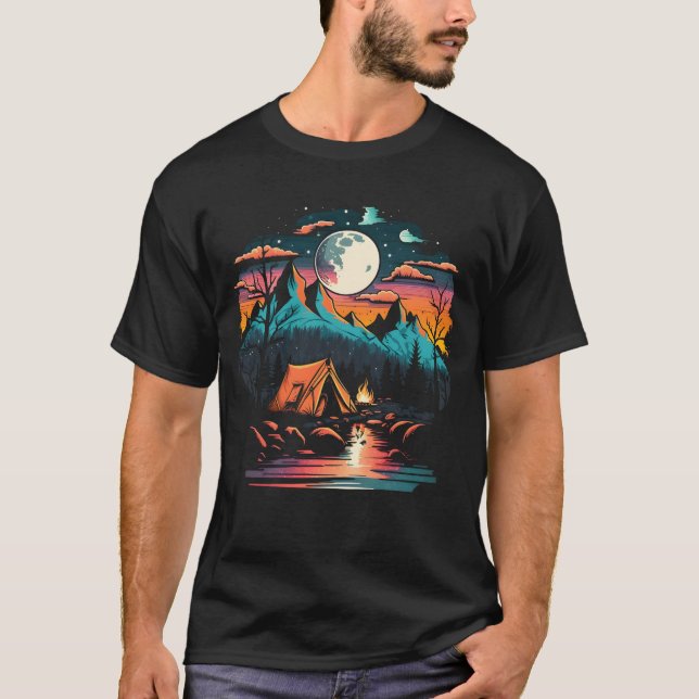 Camping By The River T-Shirt (Front)