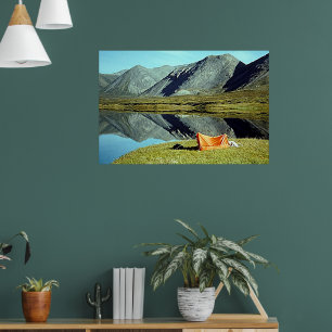 Camping by Unknown Lake Poster